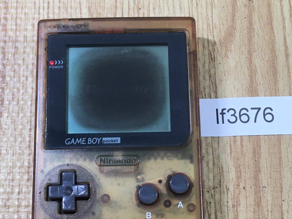 lf3676 Plz Read Item Condi GameBoy Pocket Clear Purple Console Japan