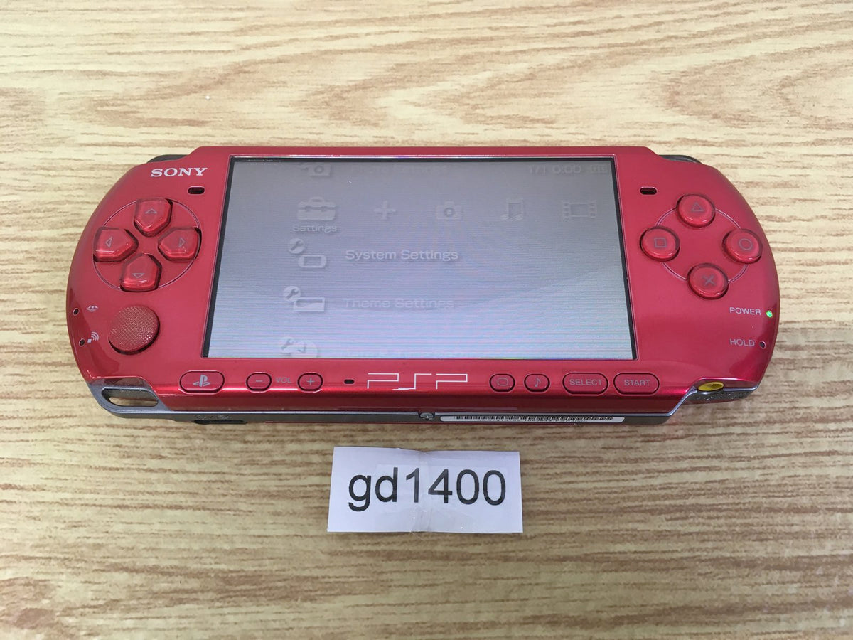 gd1400 Plz Read Item Condi PSP-3000 RADIANT RED SONY PSP Console Japan