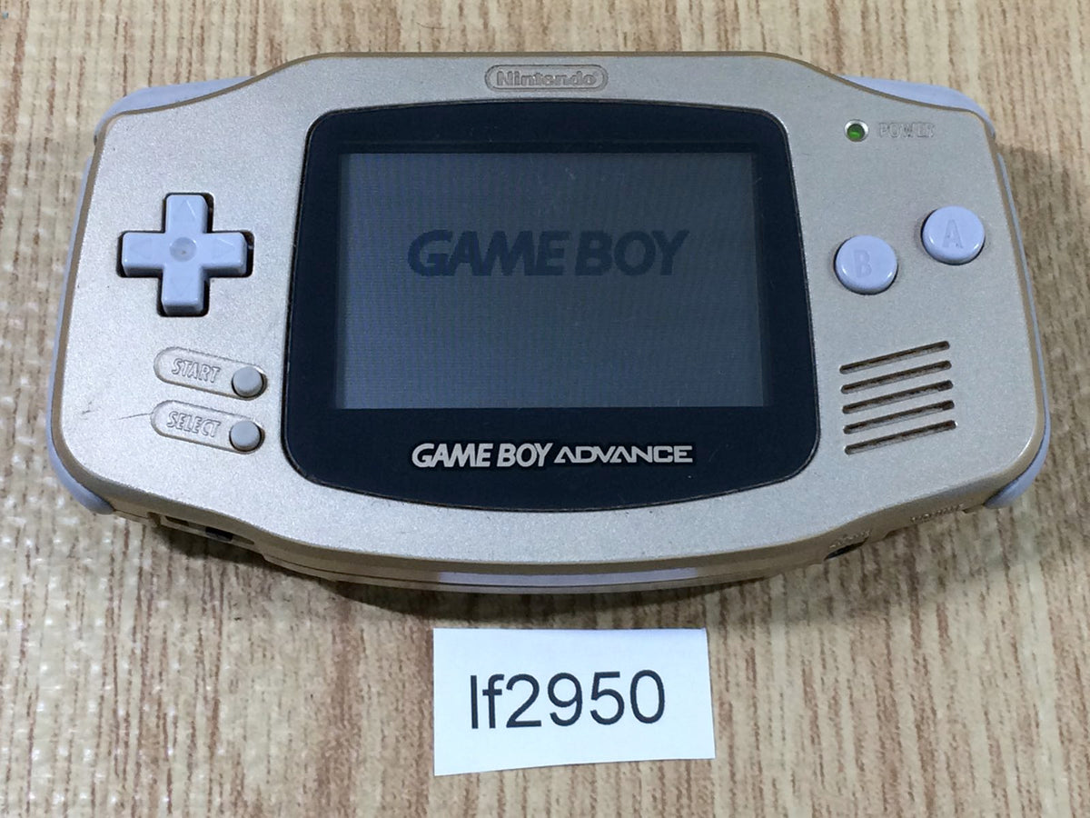 lf2950 Plz Read Item Condi GameBoy Advance Gold Game Boy Console 