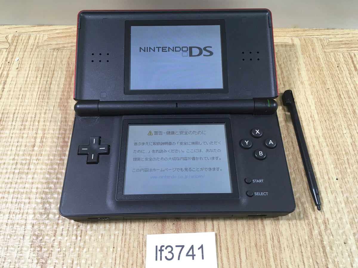lf3741 No Battery Nintendo DS Lite Crimson Black Console Japan 