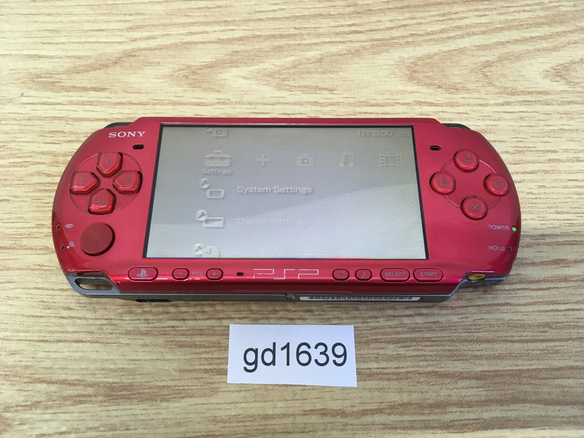 gd1639 Plz Read Item Condi PSP-3000 RADIANT RED SONY PSP Console Japan