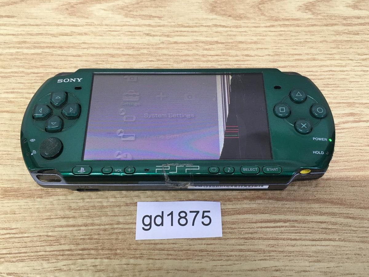 gd1875 Plz Read Item Condi PSP-3000 SPIRITED GREEN SONY PSP Console Japan
