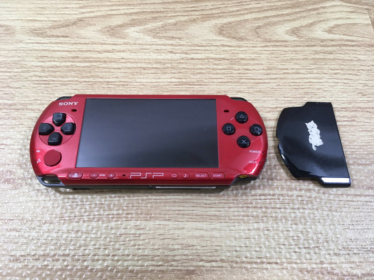 gd1878 Plz Read Item Condi PSP-3000 RED & BLACK SONY PSP Console Japan