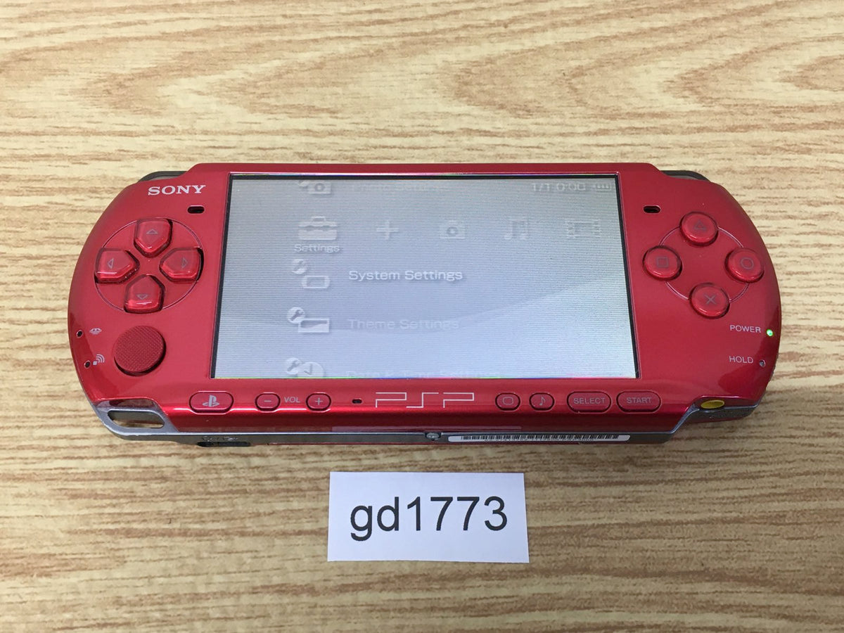gd1773 Plz Read Item Condi PSP-3000 RADIANT RED SONY PSP Console 