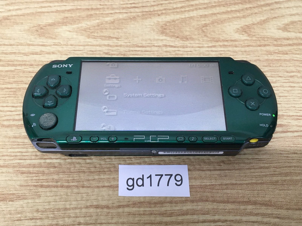 gd1779 Plz Read Item Condi PSP-3000 SPIRITED GREEN SONY PSP 