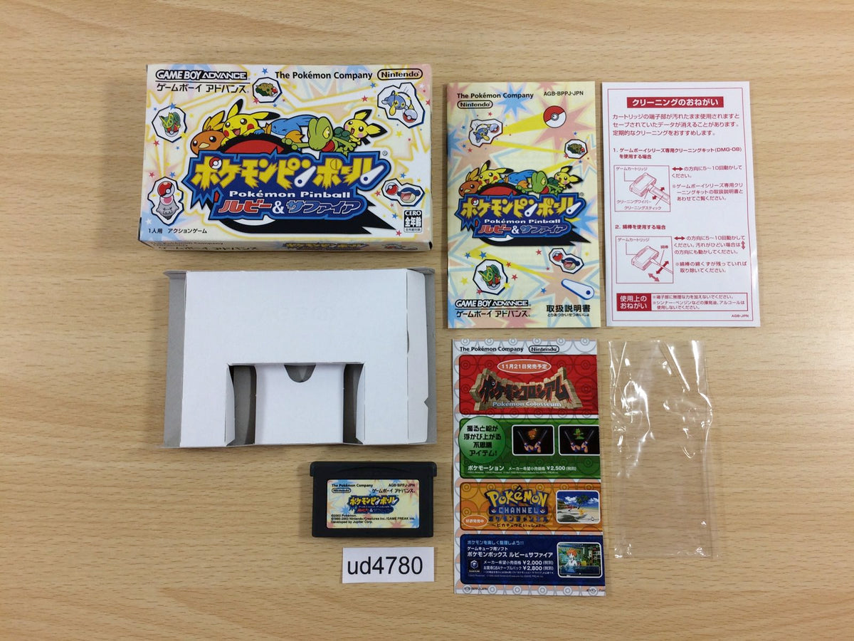 ud4780 Pokemon Pinball Ruby u0026 Sapphire BOXED GameBoy Advance Japan –  J4U.co.jp