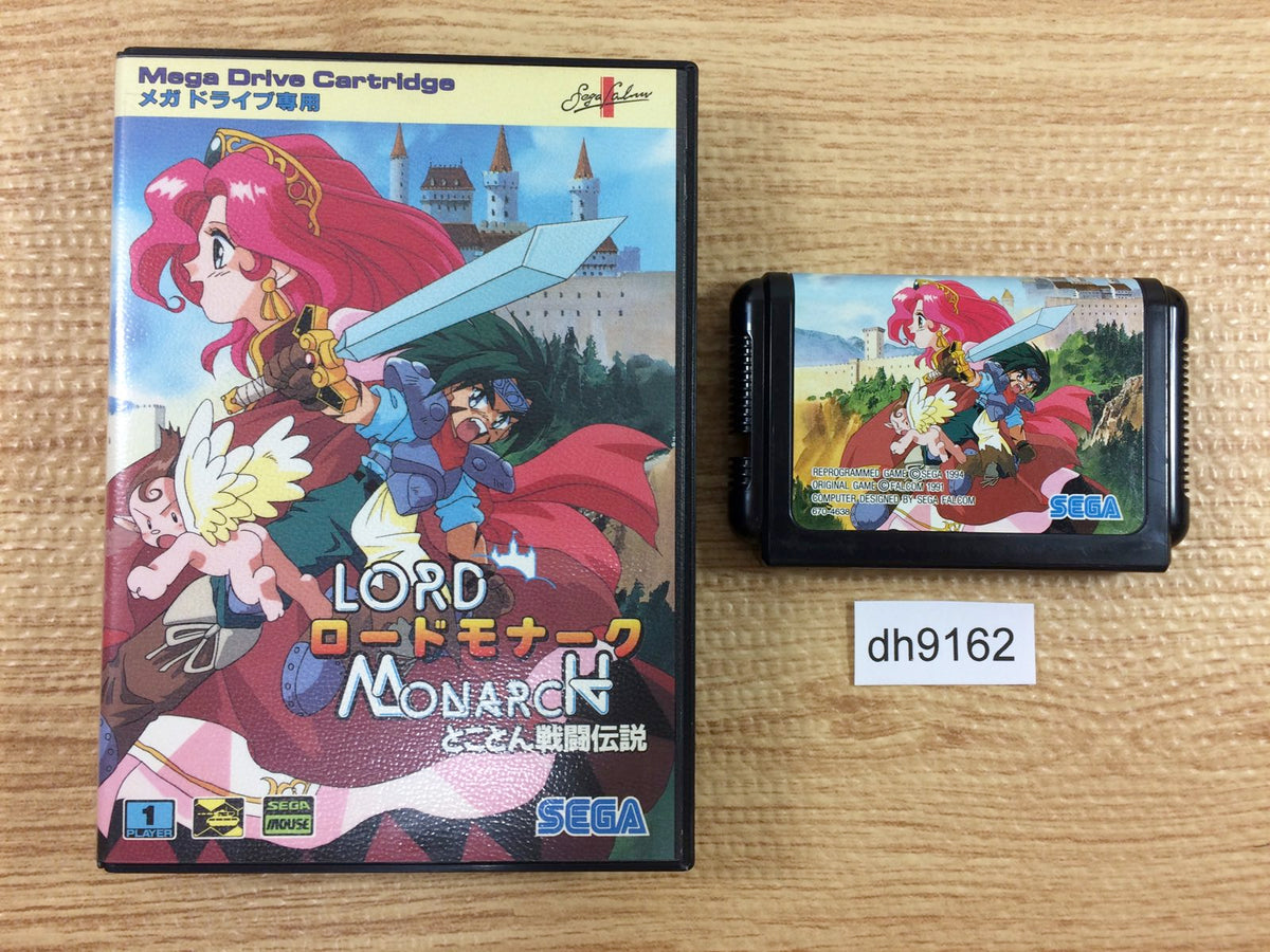 dh9162 Lord Monarch Tokoton Sentou Densetsu BOXED Mega Drive Genesis Japan