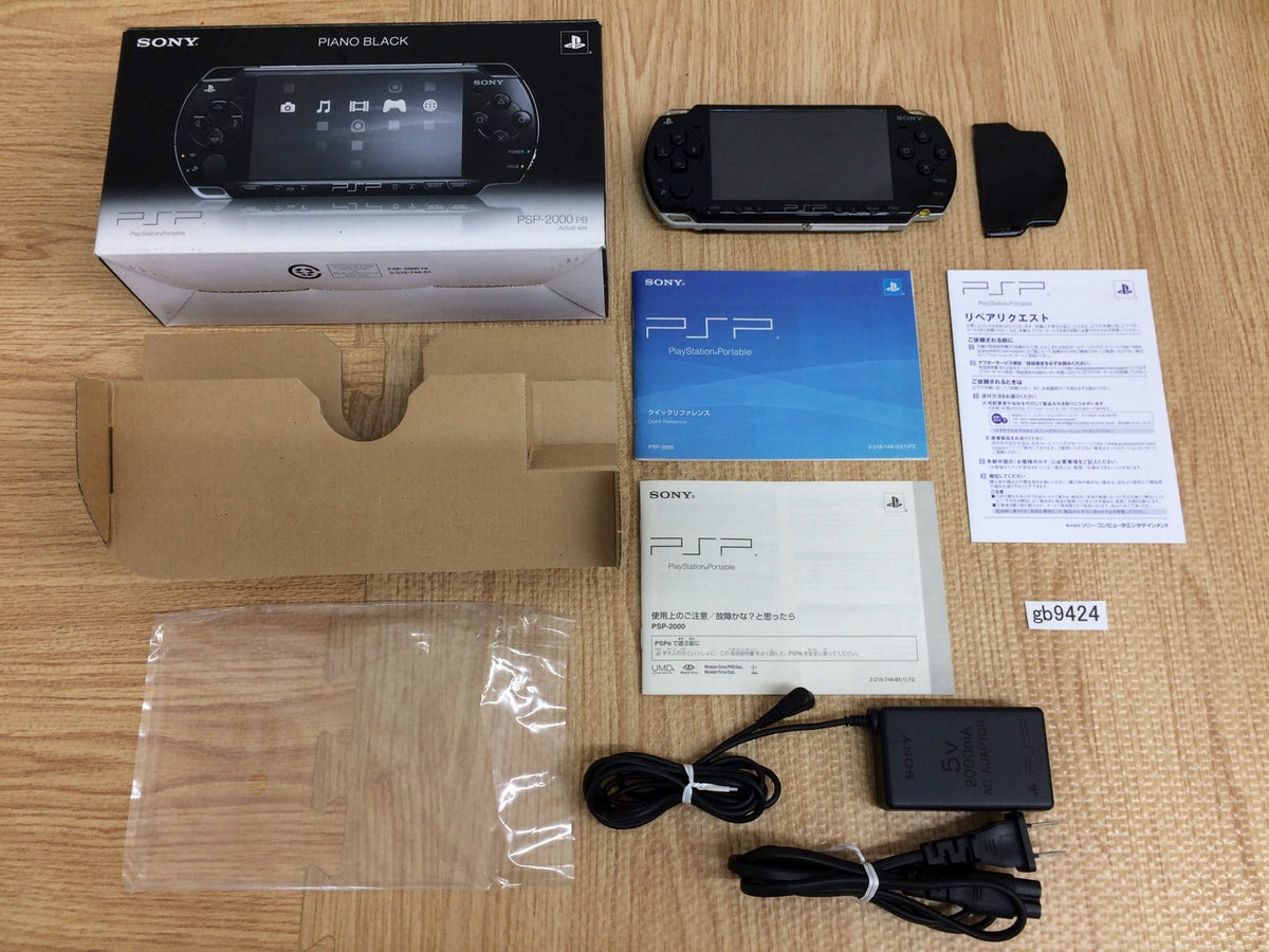 gb9424 PSP-2000 PIANO BLACK BOXED SONY PSP Console Japan