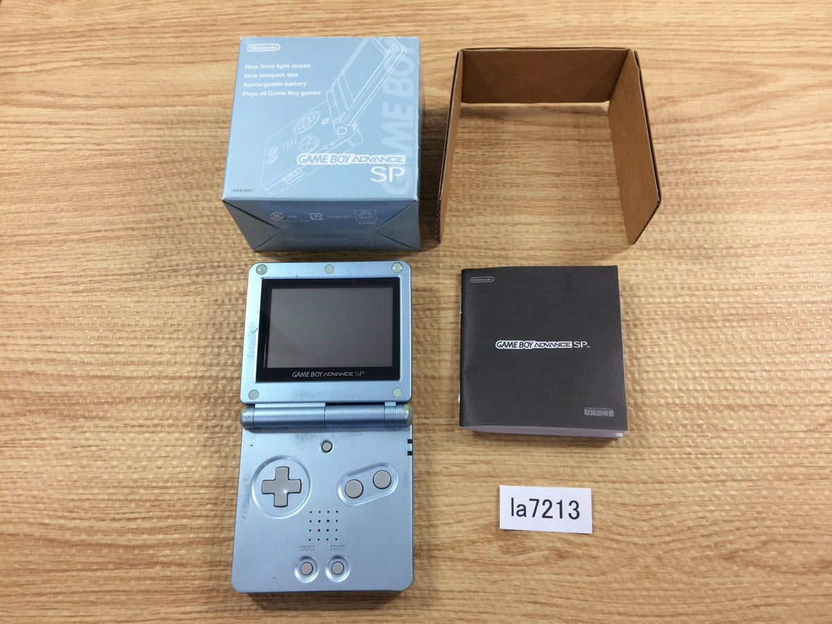 GameBoy Advance Nintendo GBA SP Japan Console Handheld AGS001 PEARL BLUE.