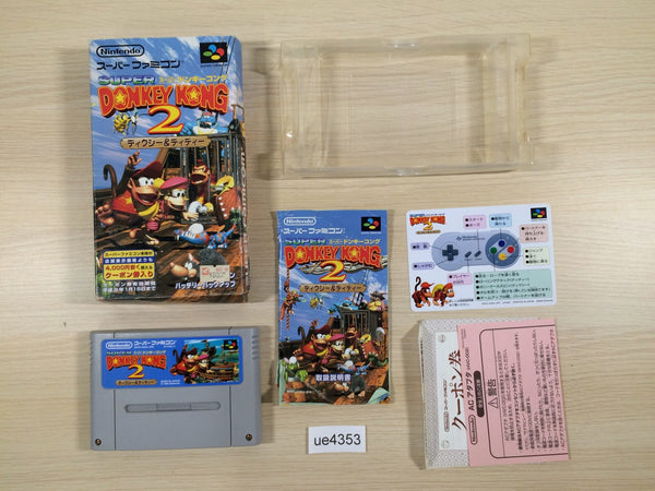 ue4353 Super Donkey Kong Country 2 BOXED SNES Super Famicom Japan