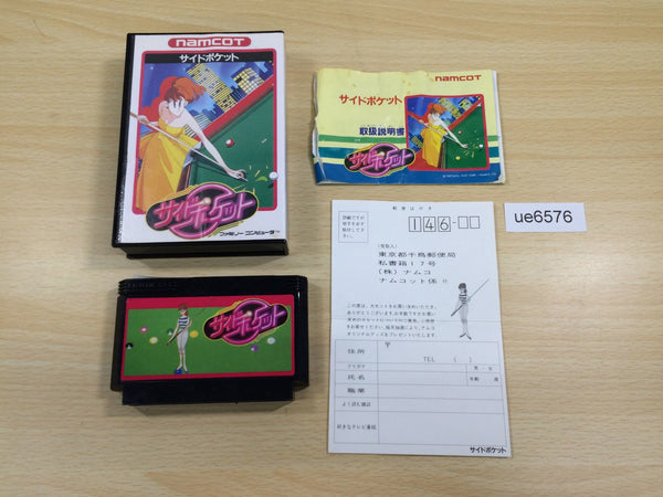 ue6576 Side Pocket Billiards BOXED NES Famicom Japan