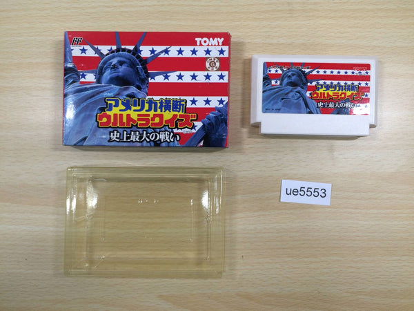 ue5553 Trans America Ultra Quiz Oudan BOXED NES Famicom Japan