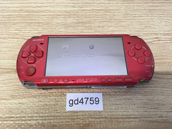 gd4759 Plz Read Item Condi PSP-3000 RADIANT RED SONY PSP Console Japan