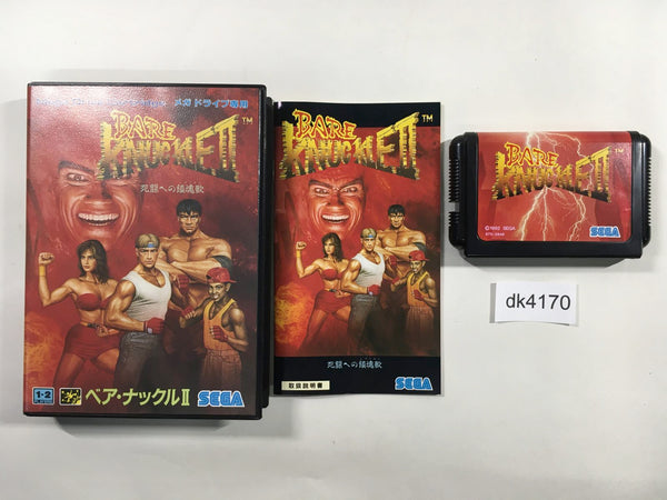 dk4170 Bare Knuckle II Shitou e no Requiem BOXED Mega Drive Genesis Japan