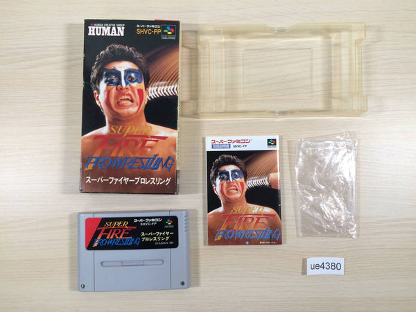 ue4380 Super Fire Pro Wrestling BOXED SNES Super Famicom Japan