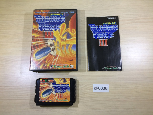 dk6036 Thunder Force III BOXED Mega Drive Genesis Japan