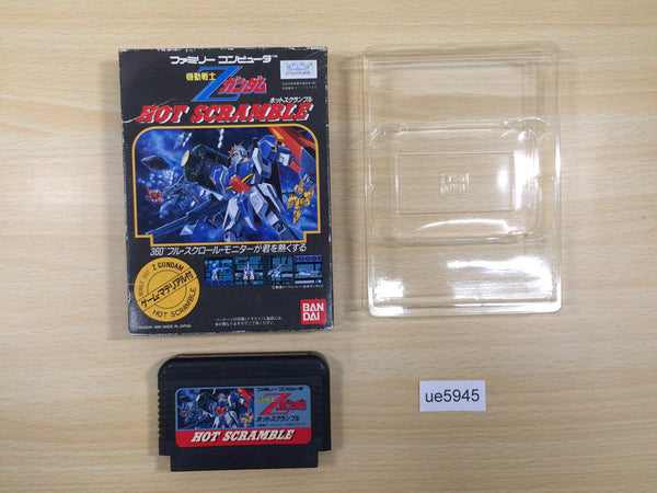 ue5945 Mobile Suit Z Gundam Hot Scramble BOXED NES Famicom Japan