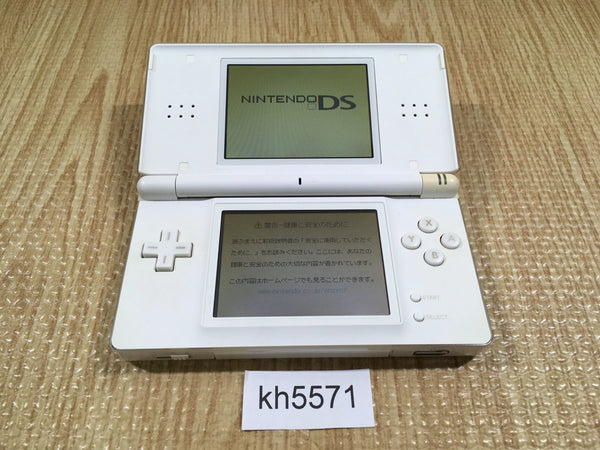 kh5571 Plz Read Item Condi Nintendo DS Lite Crystal White Console Japan