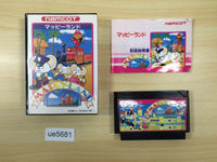 ue5681 Mappy Land BOXED NES Famicom Japan