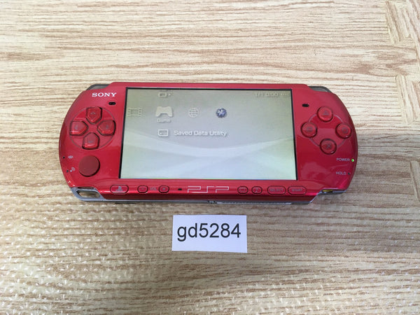 gd5284 Plz Read Item Condi PSP-3000 RADIANT RED SONY PSP Console Japan