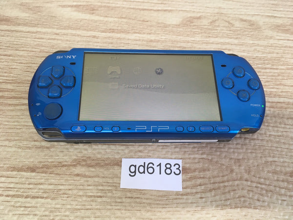 gd6183 Plz Read Item Condi PSP-3000 VIBRANT BLUE SONY PSP Console Japan