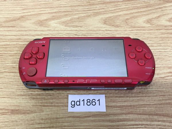 gd1861 Plz Read Item Condi PSP-3000 RADIANT RED SONY PSP Console Japan