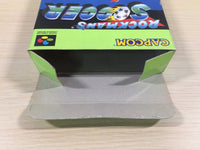 ue4397 Rockman's Soccer MegaMan Rockman BOXED SNES Super Famicom Japan