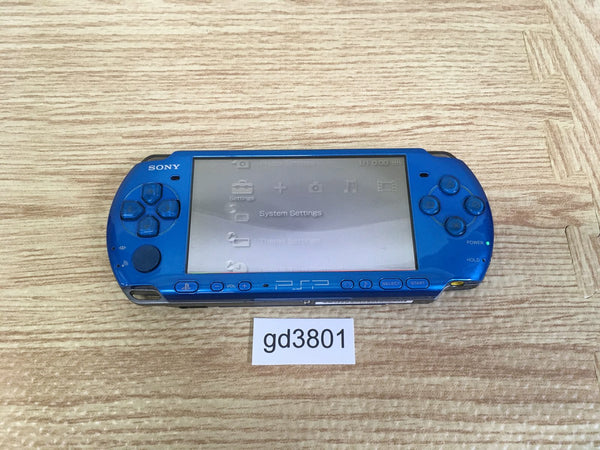 gd3801 Plz Read Item Condi PSP-3000 VIBRANT BLUE SONY PSP Console Japan