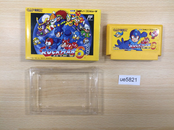 ue5821 Rockman 6 MegaMan BOXED NES Famicom Japan