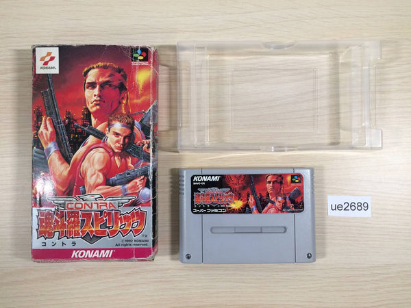 ue2689 Contra Spirits BOXED SNES Super Famicom Japan