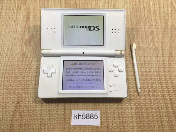 kh5885 Plz Read Item Condi Nintendo DS Lite Crystal White Console Japan