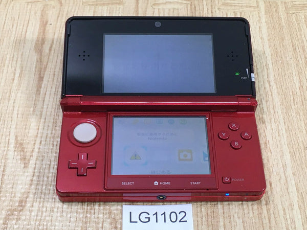 LG1102 Plz Read Item Condi Nintendo 3DS Flare Red Console Japan