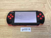 gd3514 No Battery PSP-3000 BLACK & RED SONY PSP Console Japan