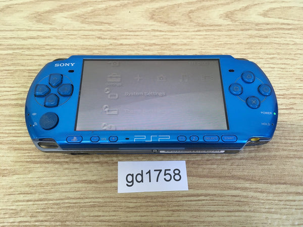 gd1758 Plz Read Item Condi PSP-3000 VIBRANT BLUE SONY PSP Console Japan
