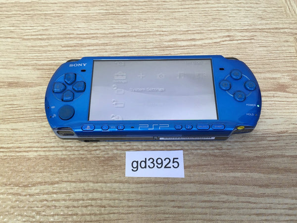 gd3925 Plz Read Item Condi PSP-3000 VIBRANT BLUE SONY PSP Console Japan