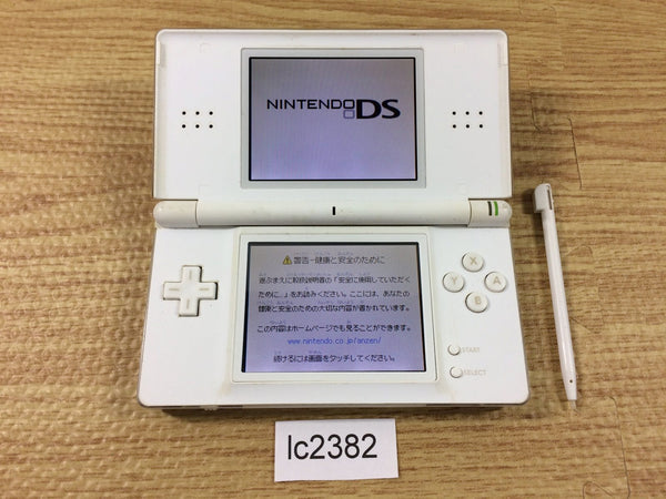 lc2382 Plz Read Item Condi Nintendo DS Lite Crystal White Console Japan