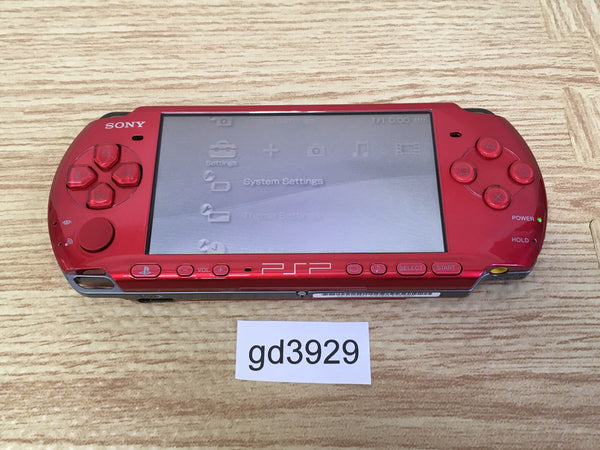 gd3929 Plz Read Item Condi PSP-3000 RADIANT RED SONY PSP Console Japan