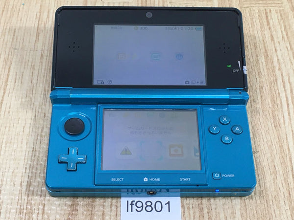 lf9801 Plz Read Item Condi Nintendo 3DS Aqua Blue Console Japan