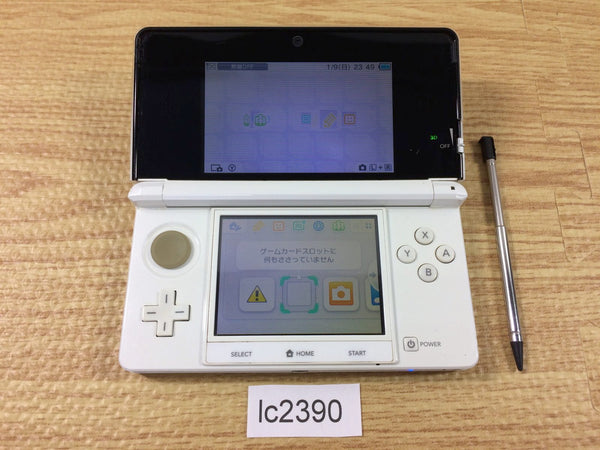 lc2390 Plz Read Item Condi Nintendo 3DS Ice White Console Japan