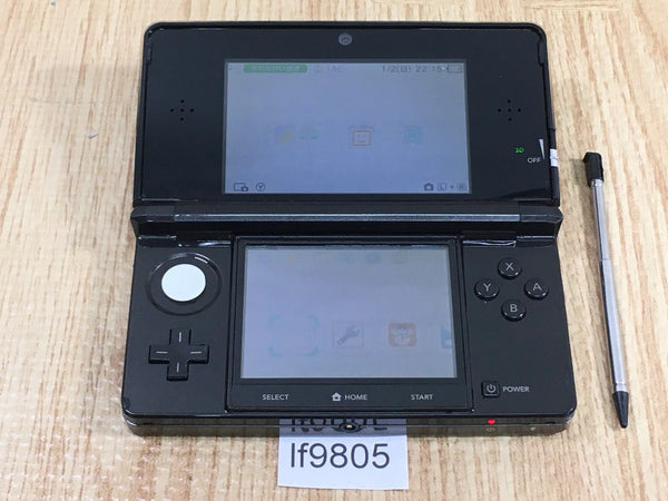 lf9805 No Battery Nintendo 3DS Cosmo Black Console Japan