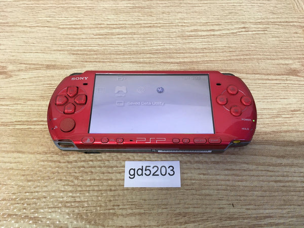 gd5203 No Battery PSP-3000 RADIANT RED SONY PSP Console Japan