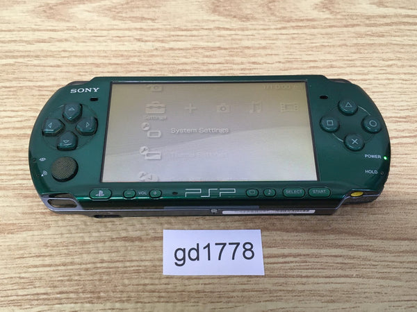 gd1778 Plz Read Item Condi PSP-3000 SPIRITED GREEN SONY PSP Console Japan