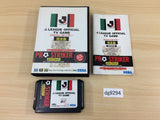 dg9294 J. League Pro Striker Kanzenban BOXED Mega Drive Genesis Japan