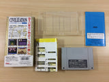 ub3303 Civilization Sekai Nana Daibunmei BOXED SNES Super Famicom Japan