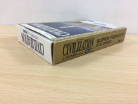 ub3303 Civilization Sekai Nana Daibunmei BOXED SNES Super Famicom Japan