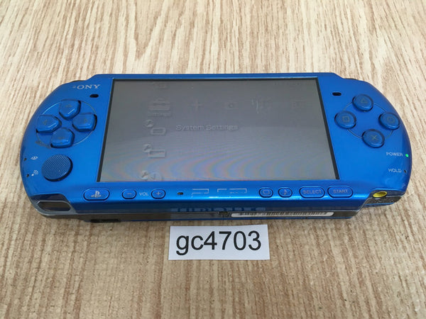 gc4703 No Battery PSP-3000 VIBRANT BLUE SONY PSP Console Japan