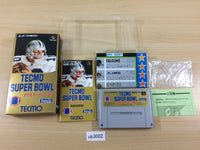 ub3002 Tecmo Super Bowl American Football BOXED SNES Super Famicom Japan