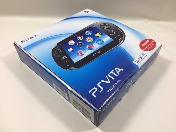 wa1782 PS Vita PCH-1100 CRYSTAL BLACK BOXED SONY PSP Console Japan