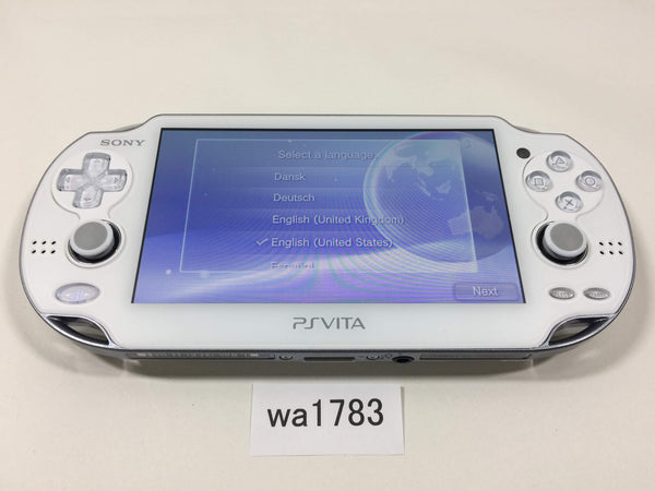 wa1783 PS Vita PCH-1100 CRYSTAL WHITE BOXED SONY PSP Console Japan